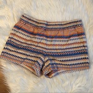 J. Crew casual shorts orange and blue print